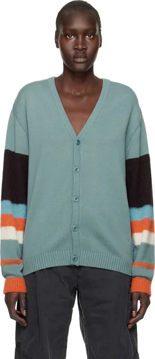Awake NY Blue Striped Cardigan