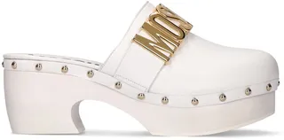 70mm Embellished leather clogs