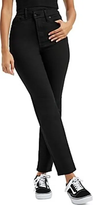 Good American Good Classic Crossover Never Fade High Rise Slim Jeans in K001