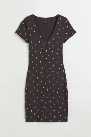 Ribbed Jersey Bodycon Dress