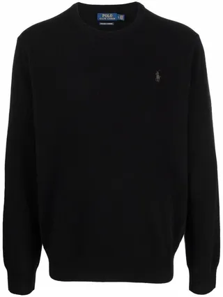 Polo Pony-embroidered cashmere jumper