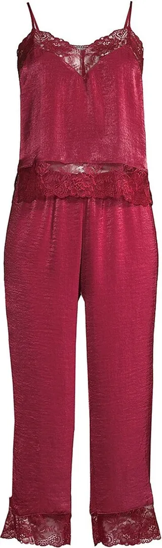 Wait Until Dark Two-Piece Satin Pajama Set