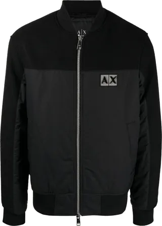 Contrast-Panel Bomber Jacket