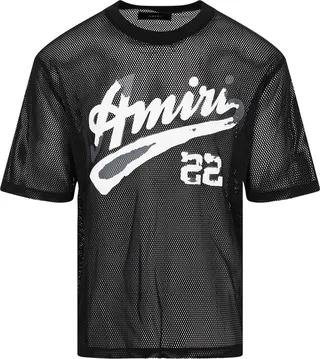 Amiri 22 Logo Printed Mesh T-Shirt