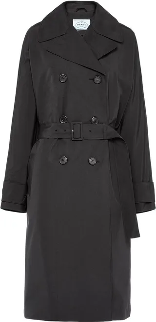 Technical Poplin Double-Breasted Raincoat