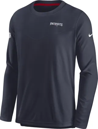 Nike Men's Dri-FIT Lockup (NFL New England Patriots) Long-Sleeve Top in Blue