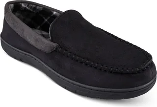 Haggar Men's Microsuede Fleece-Lined Venetian Slippers
