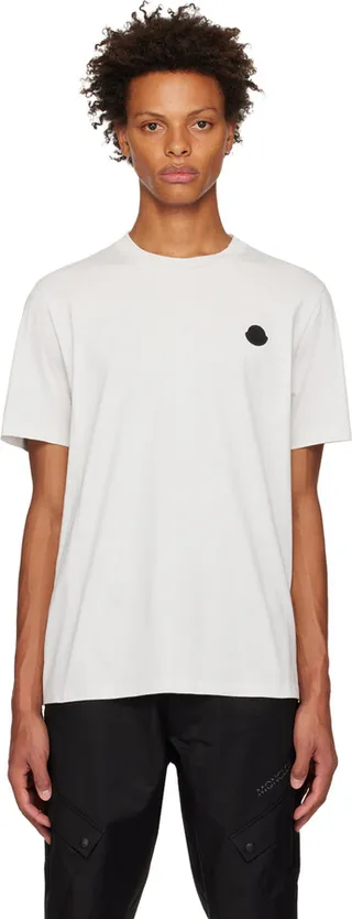 Moncler Off-White Garment-Washed T-Shirt