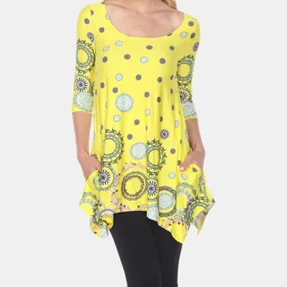 White Mark Erie Tunic Top - Yellow