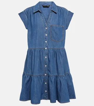 Trisha cotton chambray shirt dress