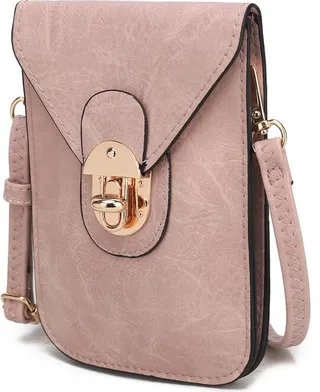 MKF Collection by Mia K Kianna Vegan Leather Phone Crossbody Bag - Pink
