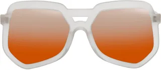 55mm Clip Aviator Hexagonal Sunglasses