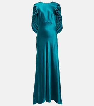 Oriana silk satin gown