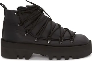 Padded Lace-Up Boots