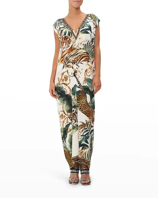 Drape Back Maxi Dress