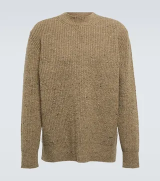 Wool and cashmere-blend knit top