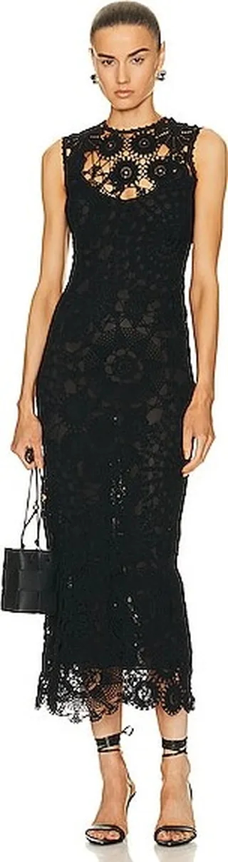 Anna October Vanessa Midi Dress in Black