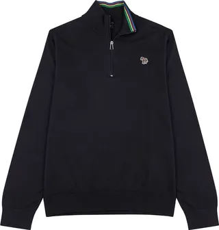 PS Paul Smith Half-zip Cotton-blend Jumper