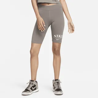 Women's Nike Sportswear Mid-Rise Bike Shorts in Grey
