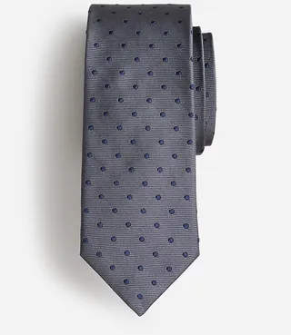 Italian silk repp tie in dot