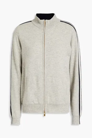 Striped cashmere cardigan