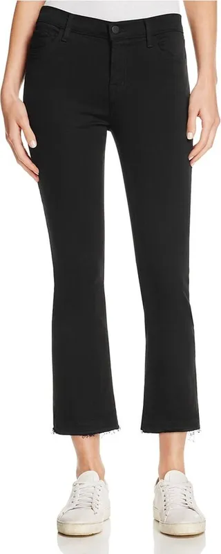 Selena Womens Cropped Mid-Rise Bootcut Jeans