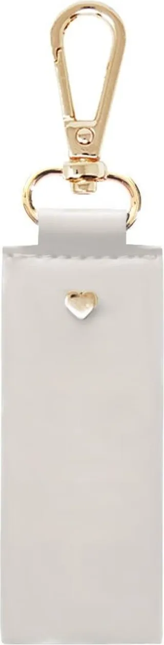 Johnny Loves Rosie - Grey Soft Vegan Leather Archie Rectangle Keyring