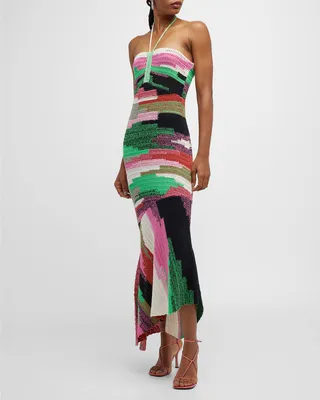Nova Crochet Halter Maxi Dress