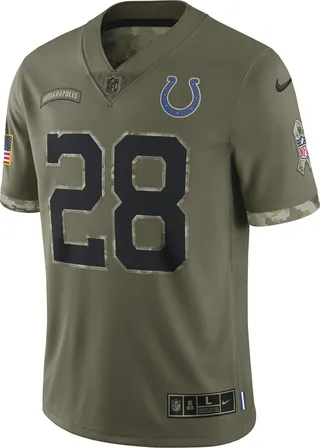 Nike Men's NFL Indianapolis Colts Salute to Service (Jonathan Taylor) Limited Football Jersey in Brown