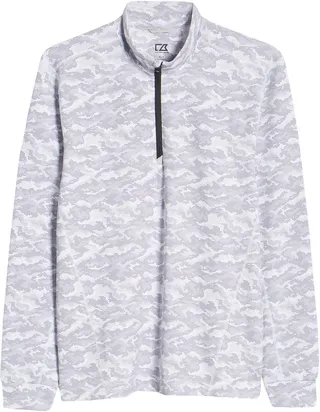 Traverse Camo Print Quarter Zip Performance Pullover
