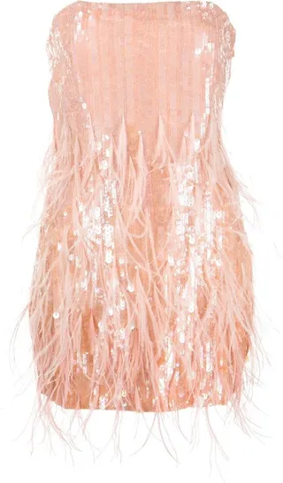 Anastasia sequin-embellished strapless dress