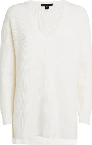 James Perse Cotton-Mohair V-Neck Sweater