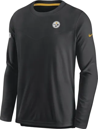 Nike Men's Dri-FIT Lockup (NFL Pittsburgh Steelers) Long-Sleeve Top in Black