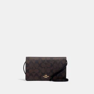 Anna Foldover Clutch Crossbody In Signature Canvas