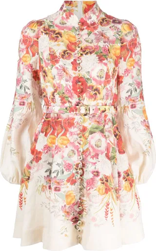Wonderland Buttoned Mini Dress