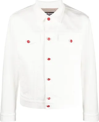 Contrasting-Buttons Denim Jacket