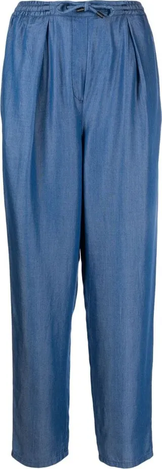 High-Waist Drawstring Trousers