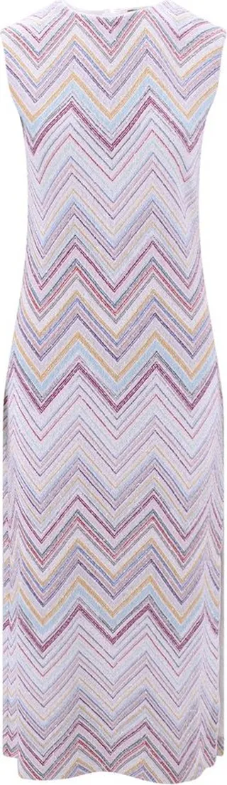 Missoni Zigzag Pattern Sleeveless Knitted Midi Dress