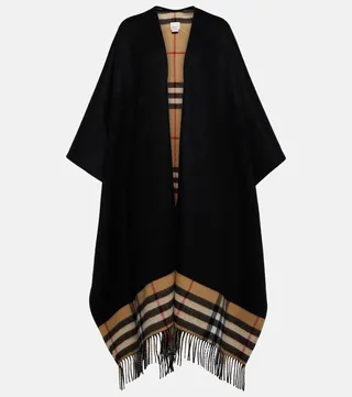 Cashmere and wool cape