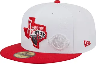 Men's New Era White and Red Houston Rockets State Pride 59FIFTY Fitted Hat
