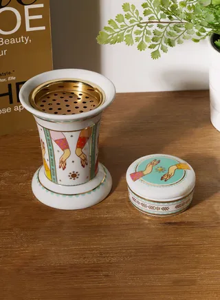 Hessa'S Incense Burner & Trinket Box Gift Set