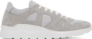 Common Projects Gray & White Track 80 Sneakers