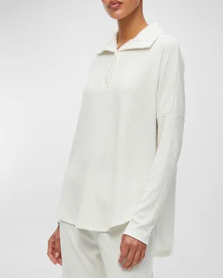 Luca Collared Long-Sleeve Top
