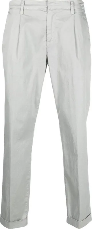 Pleated Straight-Leg Trousers