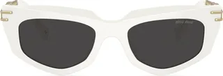 Chain-Embellished Cat-Eye Sunglasses