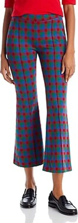Rosetta Getty Pull On Cropped Flared Hem Pants