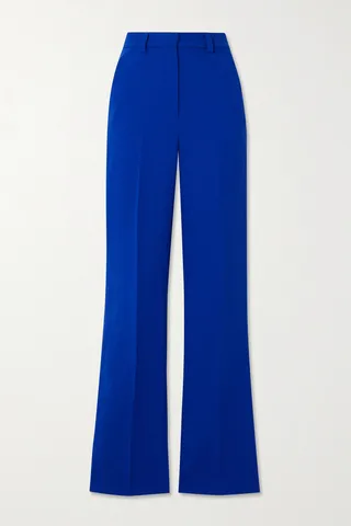 David Koma - Wool-crepe Straight-leg Pants - Blue
