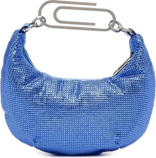 Paperclip studded shoulder bag
