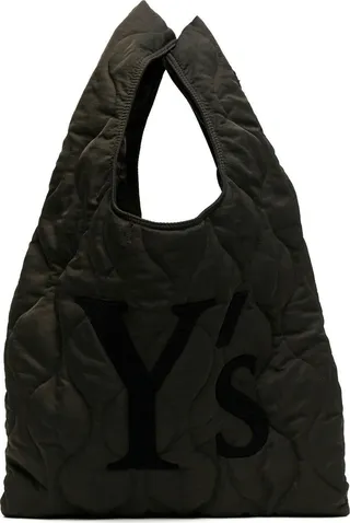 Appliqué-Logo Quilted Tote Bag