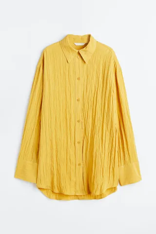Crinkled Chiffon Shirt